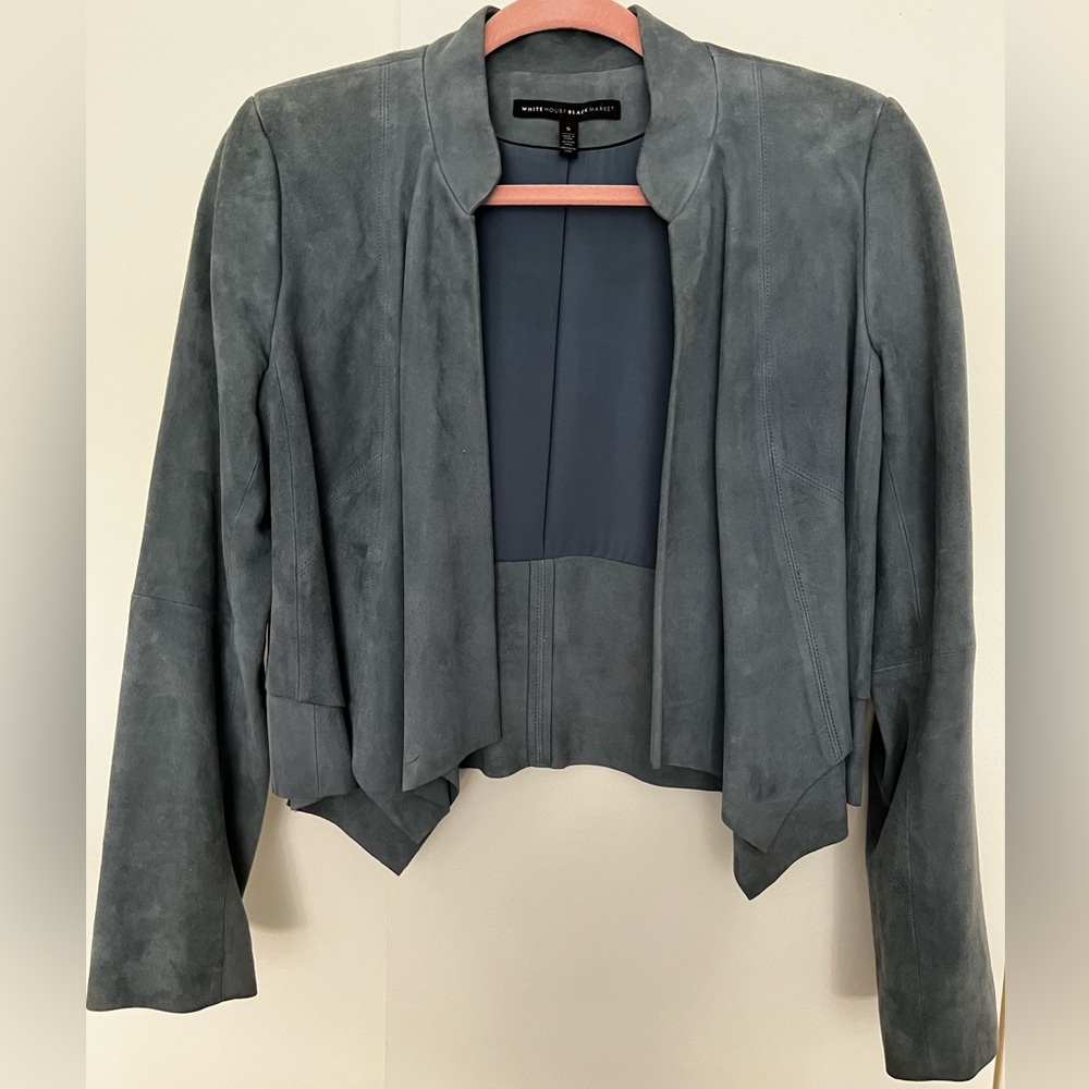 WHBM Blue Suede Jacket